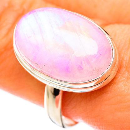 Pink Moonstone Rings handcrafted by Ana Silver Co - RING123678
