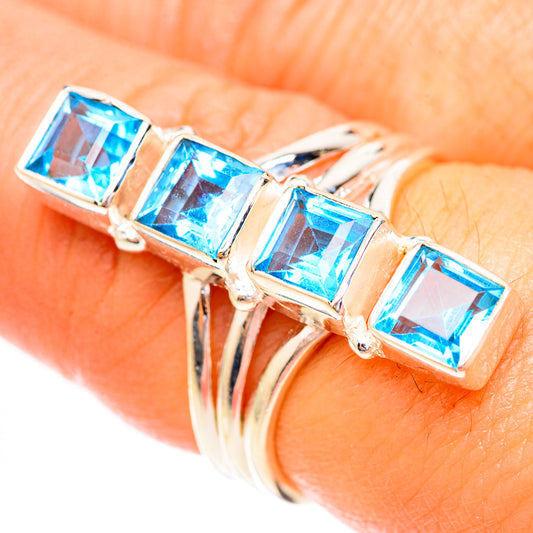Swiss Blue Topaz Rings handcrafted by Ana Silver Co - RING123689