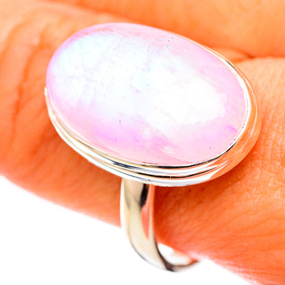 Pink Moonstone Rings handcrafted by Ana Silver Co - RING123695