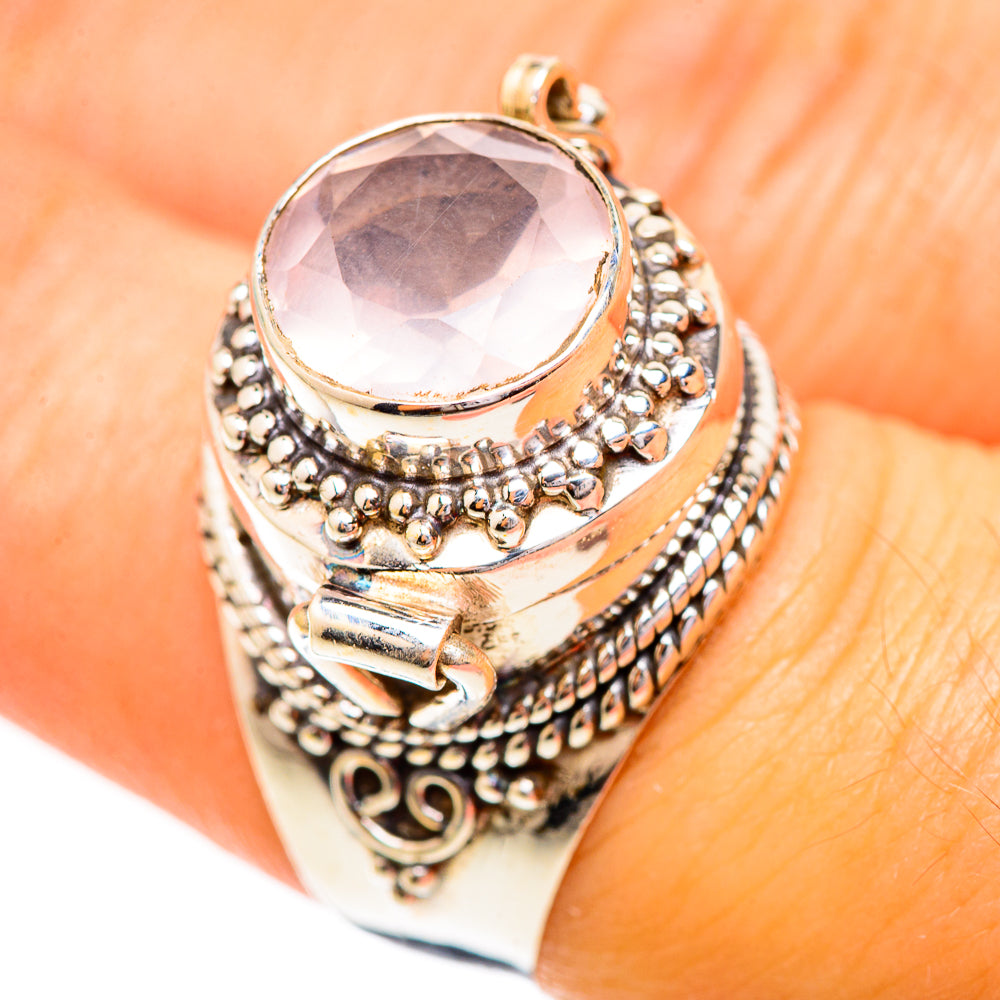 Rose Quartz Rings handcrafted by Ana Silver Co - RING123713