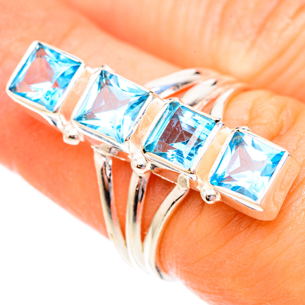 Swiss Blue Topaz Rings handcrafted by Ana Silver Co - RING123719