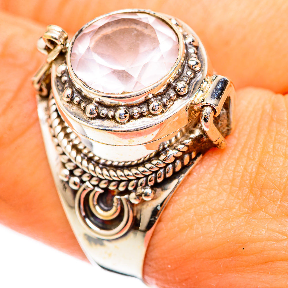 Rose Quartz Rings handcrafted by Ana Silver Co - RING123727