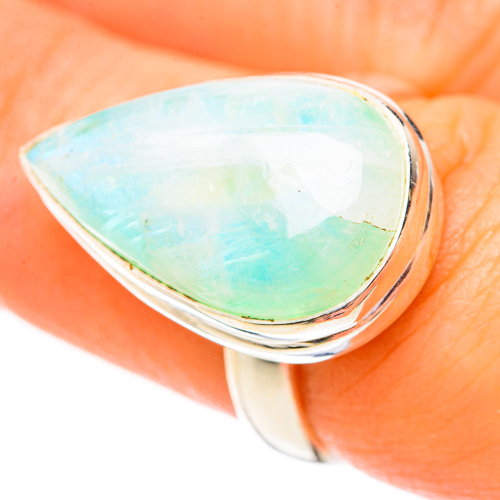 Green Moonstone Rings handcrafted by Ana Silver Co - RING123738