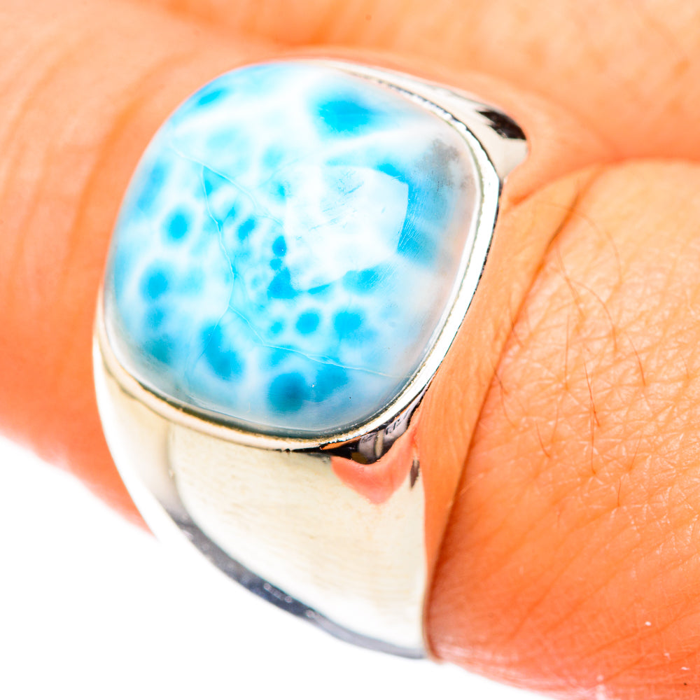 Larimar Rings handcrafted by Ana Silver Co - RING123743