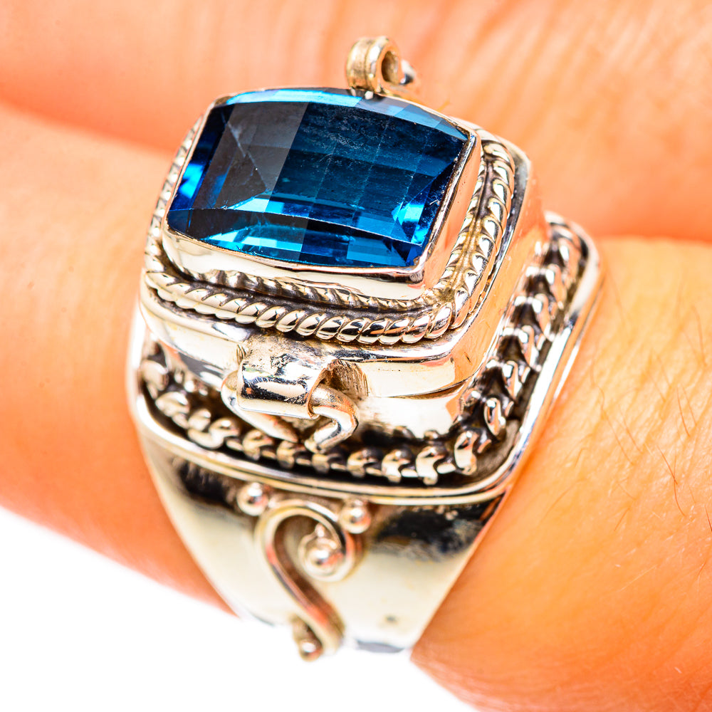 Swiss Blue Topaz Rings handcrafted by Ana Silver Co - RING123746