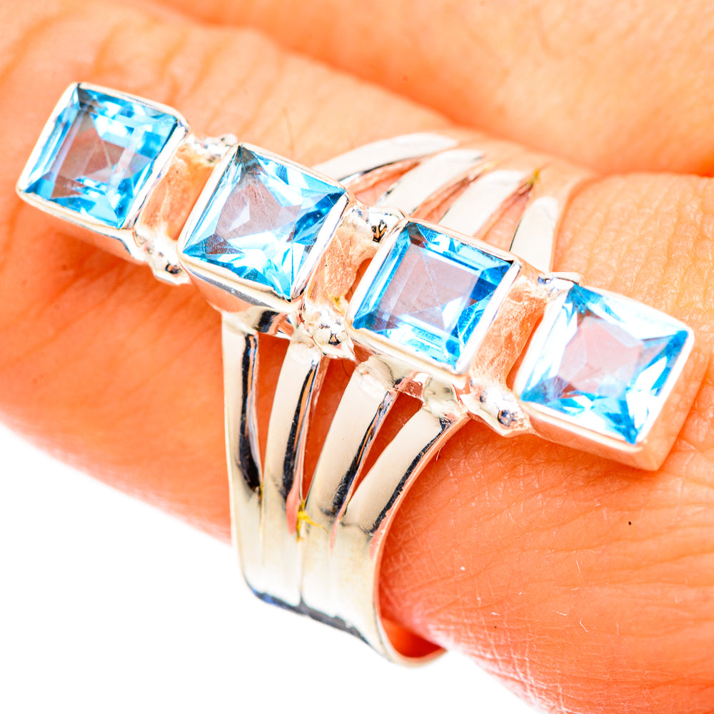 Swiss Blue Topaz Rings handcrafted by Ana Silver Co - RING123759