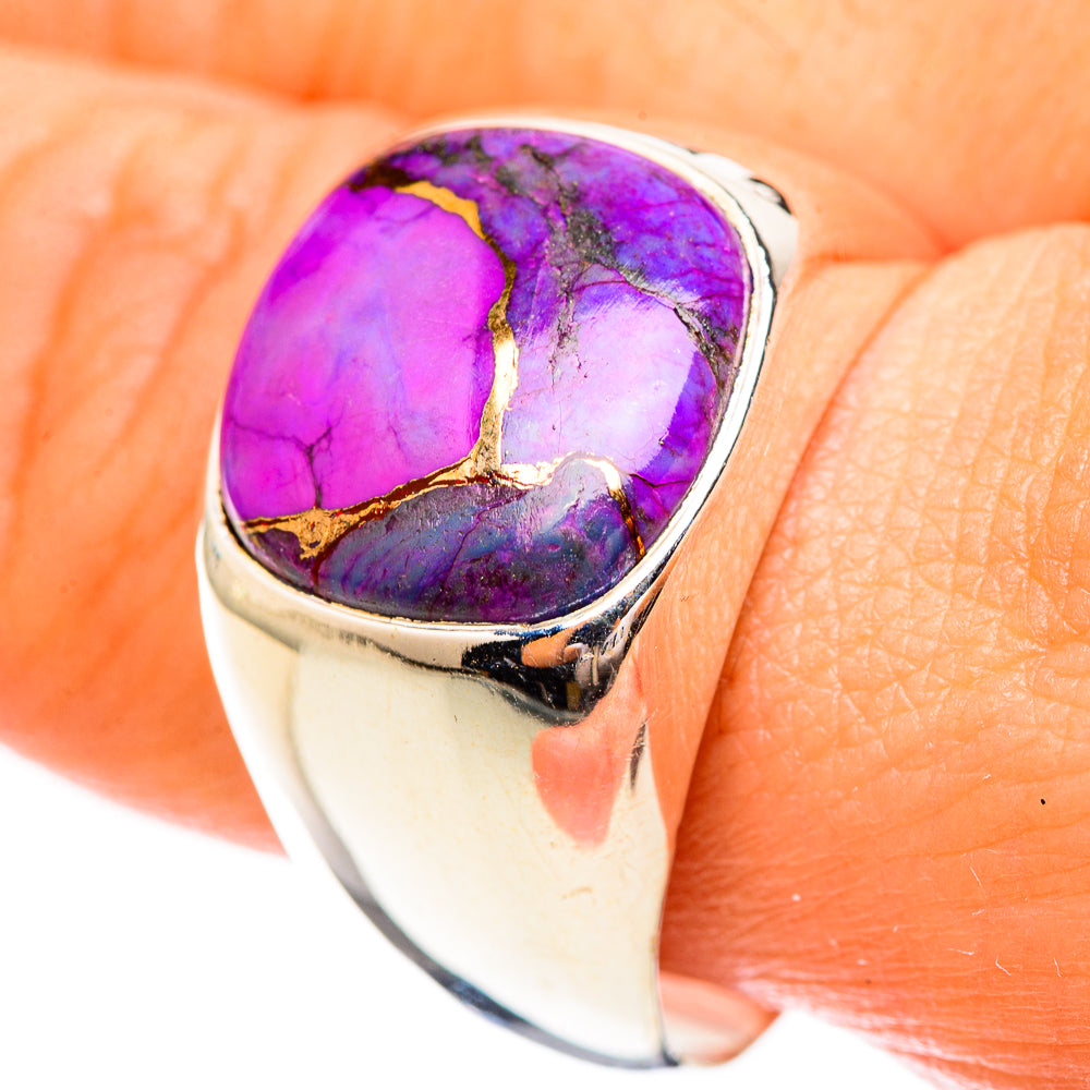 Purple Copper Composite Turquoise Rings handcrafted by Ana Silver Co - RING123762