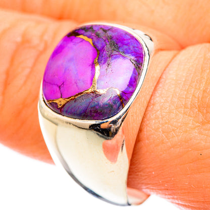 Purple Copper Composite Turquoise Rings handcrafted by Ana Silver Co - RING123762