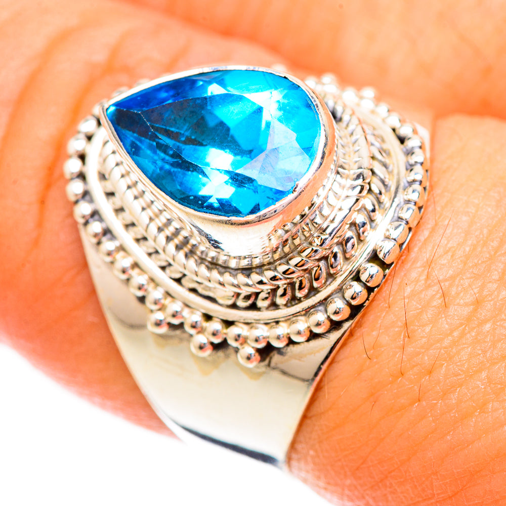 Swiss Blue Topaz Rings handcrafted by Ana Silver Co - RING123779