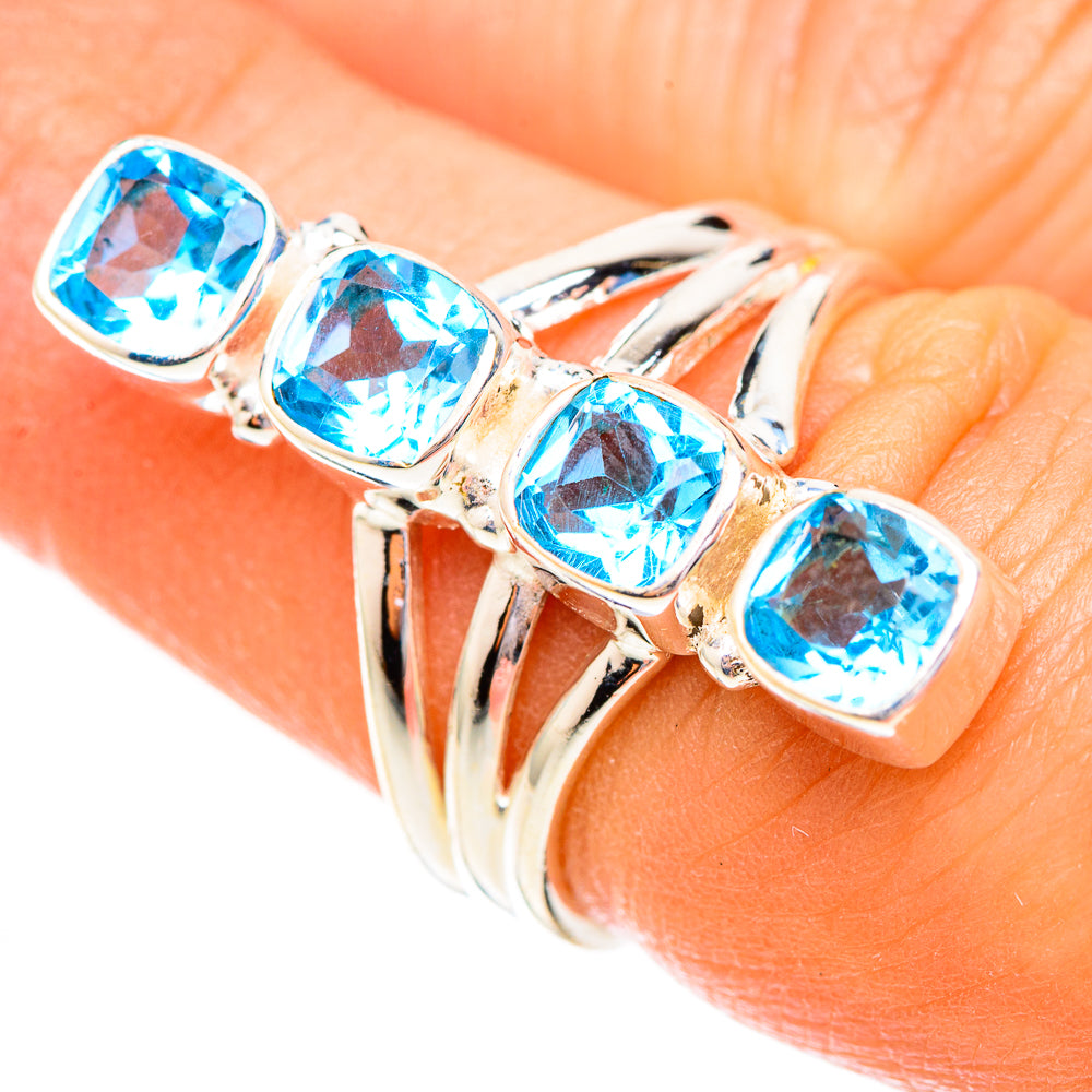 Swiss Blue Topaz Rings handcrafted by Ana Silver Co - RING123780