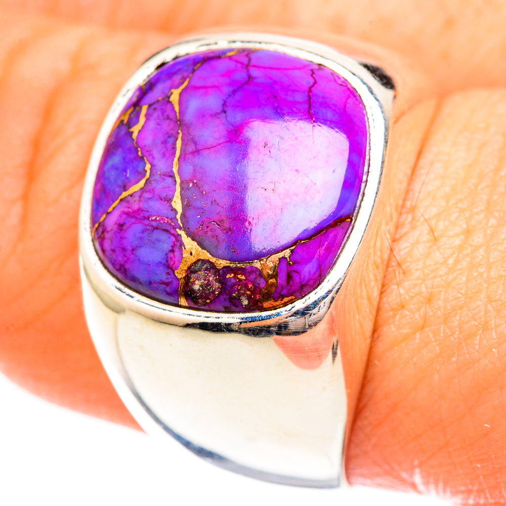 Purple Copper Composite Turquoise Rings handcrafted by Ana Silver Co - RING123784