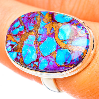Purple Copper Composite Turquoise Rings handcrafted by Ana Silver Co - RING123797