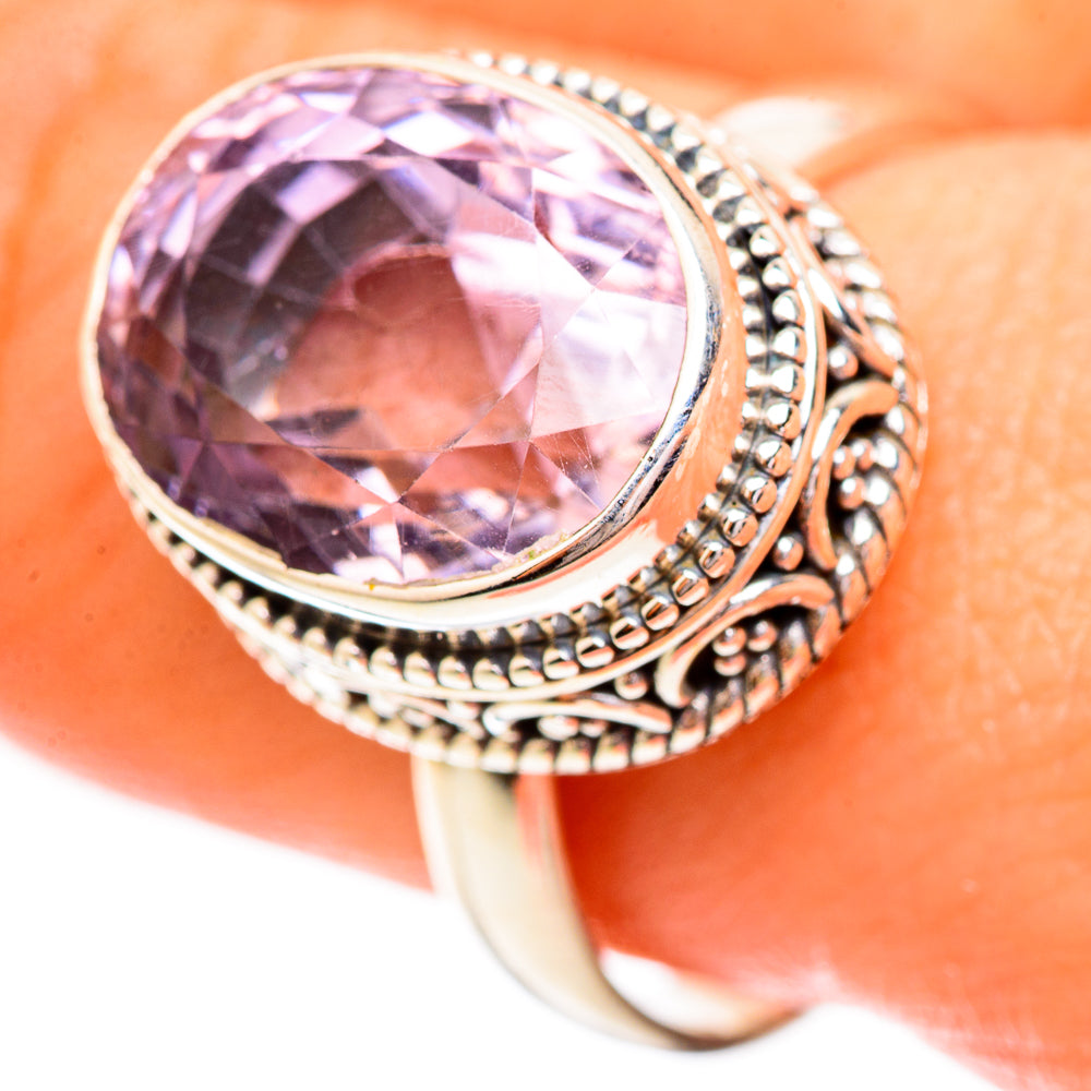 Pink Amethyst Rings handcrafted by Ana Silver Co - RING123801