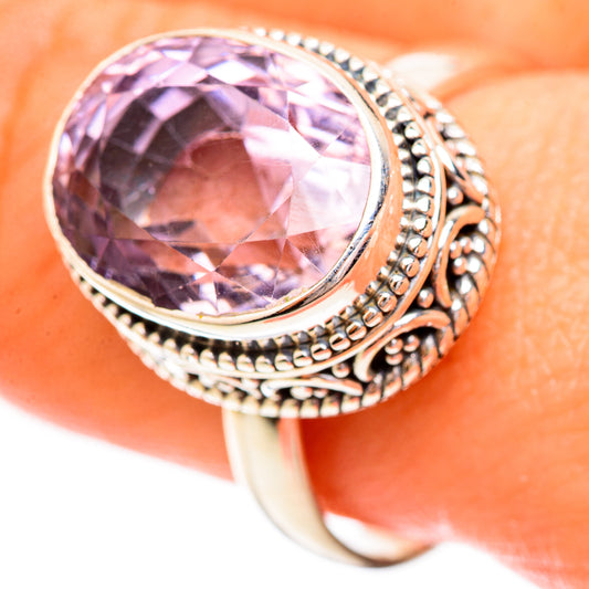 Pink Amethyst Rings handcrafted by Ana Silver Co - RING123801