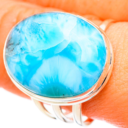 Larimar Rings handcrafted by Ana Silver Co - RING123807