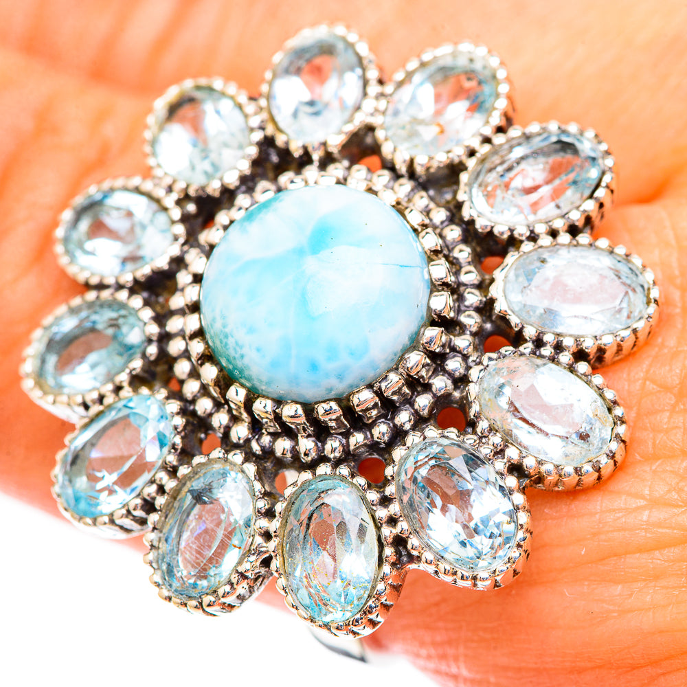 Larimar Rings handcrafted by Ana Silver Co - RING123812