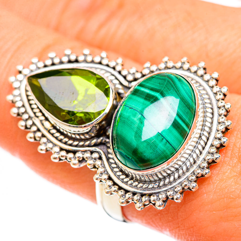 Malachite Rings handcrafted by Ana Silver Co - RING123815