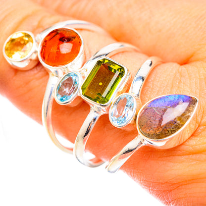 Labradorite Rings handcrafted by Ana Silver Co - RING123823
