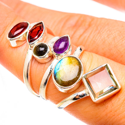 Green Amethyst Rings handcrafted by Ana Silver Co - RING123825