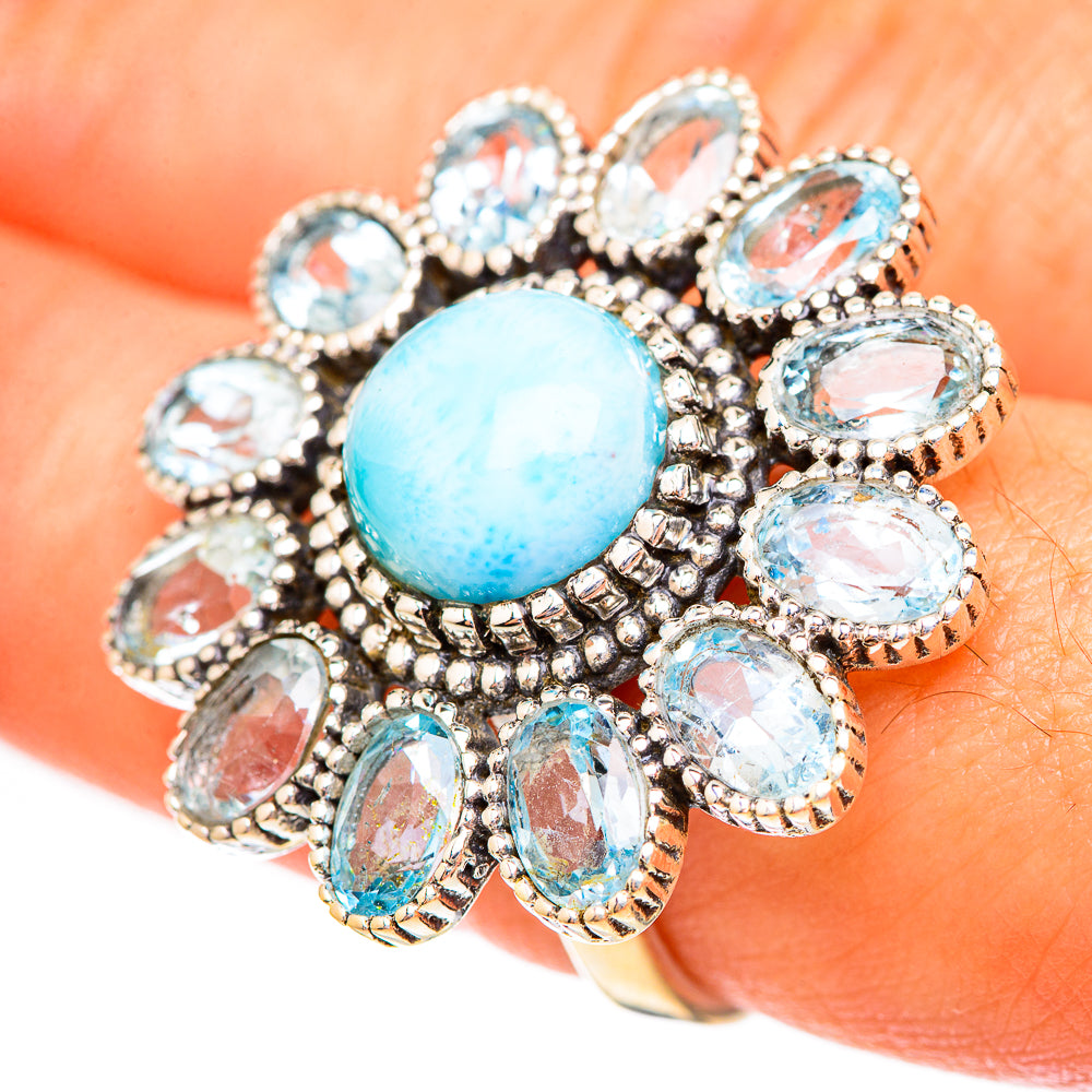 Larimar Rings handcrafted by Ana Silver Co - RING123829