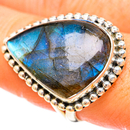 Labradorite Rings handcrafted by Ana Silver Co - RING123830