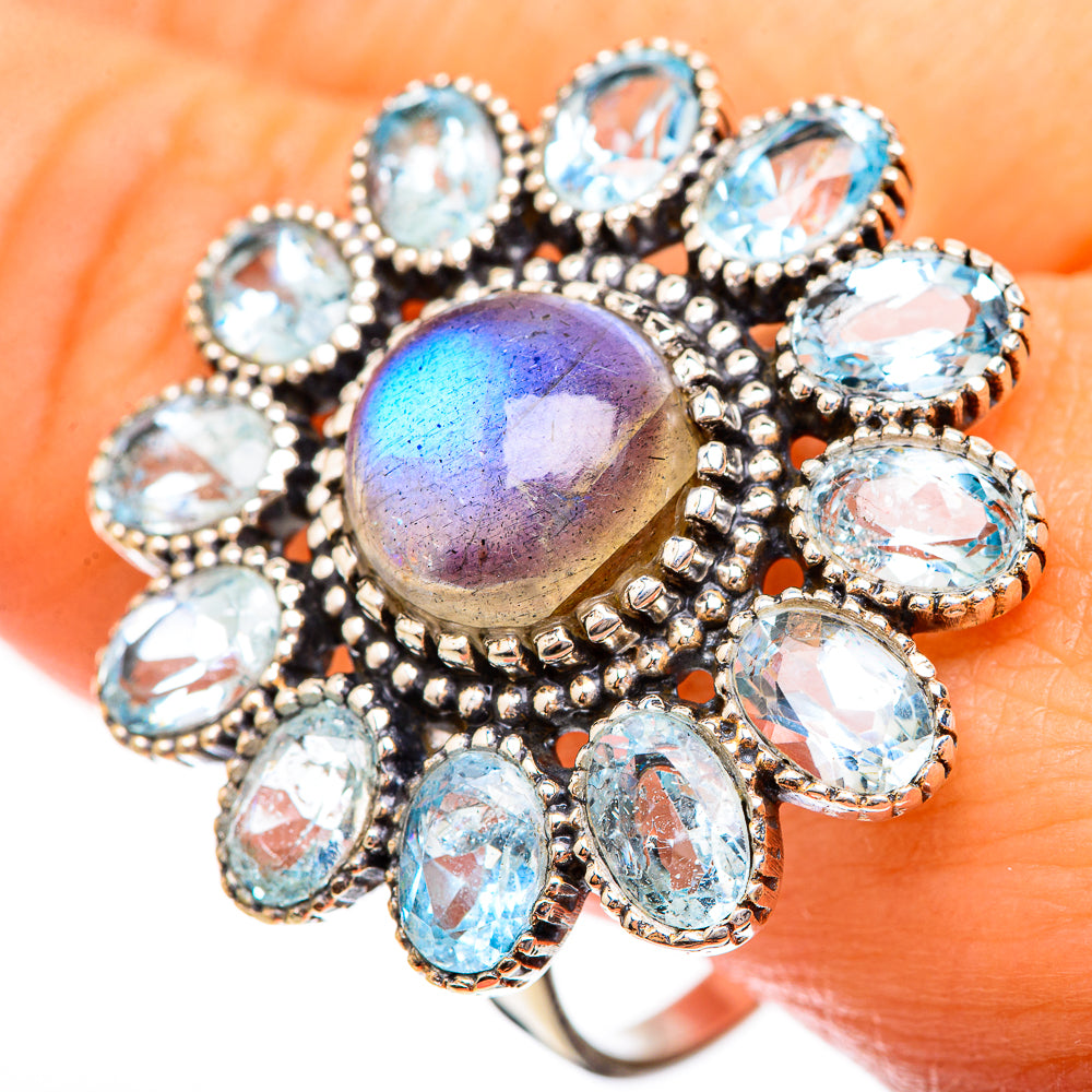 Labradorite Rings handcrafted by Ana Silver Co - RING123834