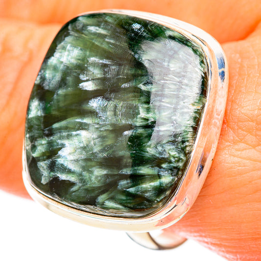 Seraphinite Rings handcrafted by Ana Silver Co - RING123837