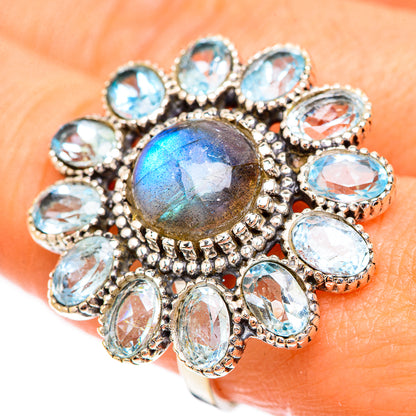 Labradorite Rings handcrafted by Ana Silver Co - RING123857