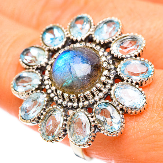 Labradorite Rings handcrafted by Ana Silver Co - RING123857