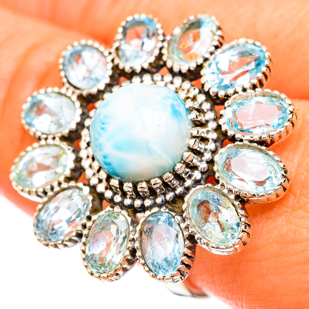 Larimar Rings handcrafted by Ana Silver Co - RING123874