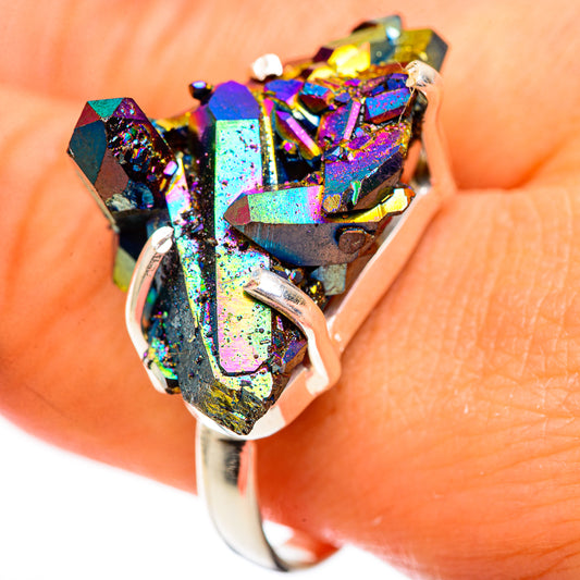 Titanium Sunshine Druzy Rings handcrafted by Ana Silver Co - RING123888