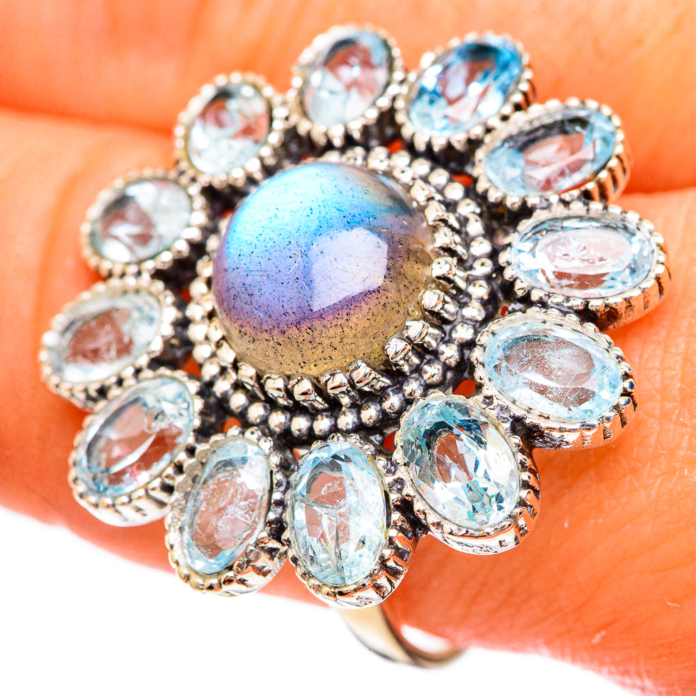 Labradorite Rings handcrafted by Ana Silver Co - RING123891