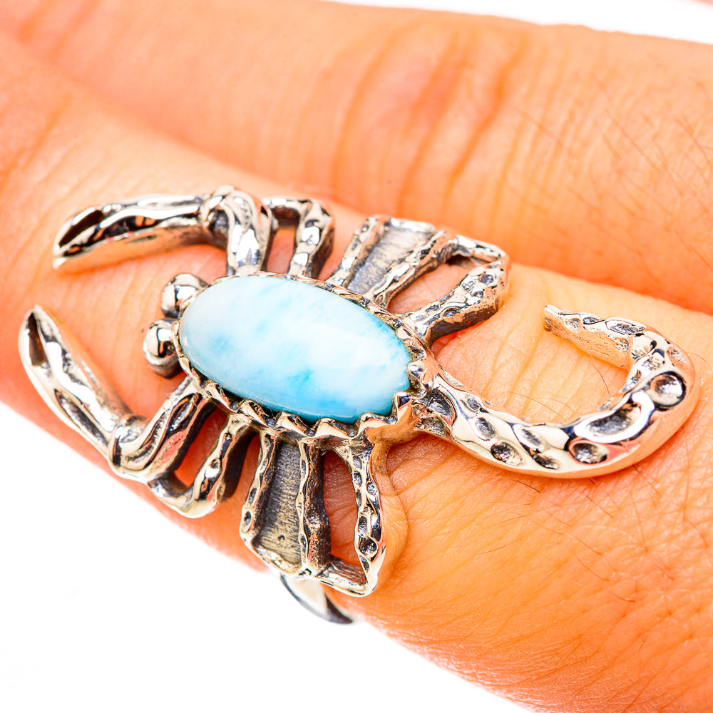 Larimar Rings handcrafted by Ana Silver Co - RING123899