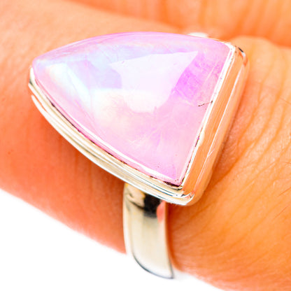 Pink Moonstone Rings handcrafted by Ana Silver Co - RING123908