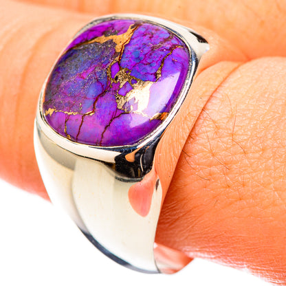 Purple Copper Composite Turquoise Rings handcrafted by Ana Silver Co - RING123911