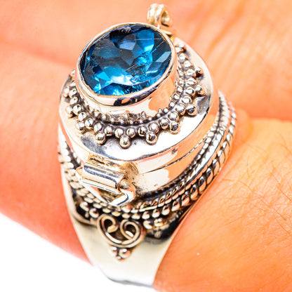 Swiss Blue Topaz Rings handcrafted by Ana Silver Co - RING123926