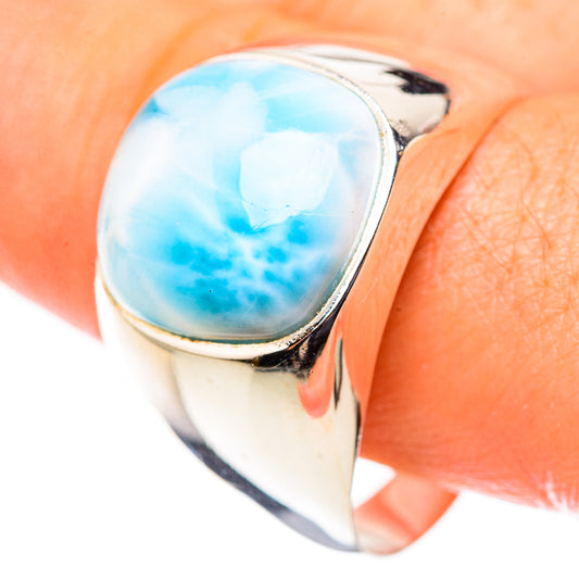 Larimar Rings handcrafted by Ana Silver Co - RING123927
