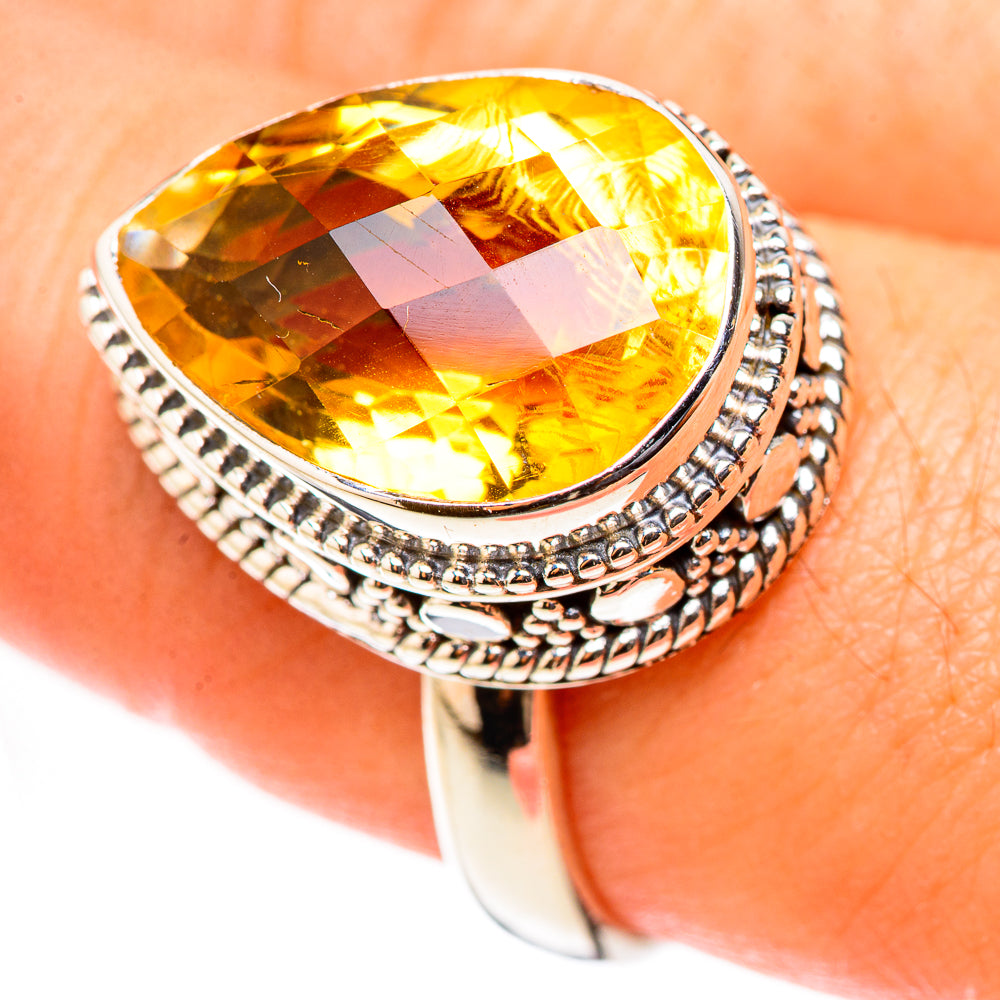 Citrine Rings handcrafted by Ana Silver Co - RING123933