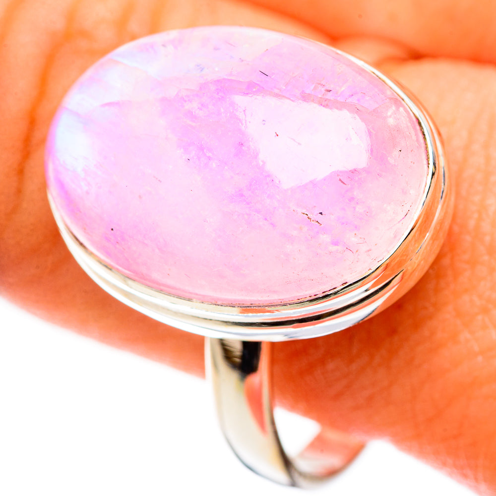 Pink Moonstone Rings handcrafted by Ana Silver Co - RING123935