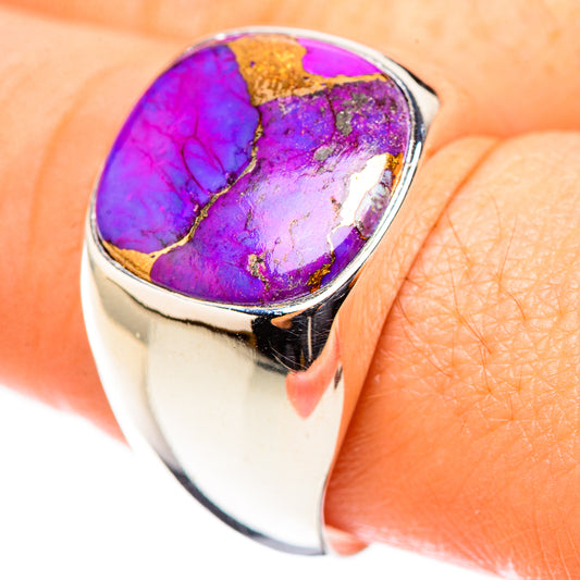 Purple Copper Composite Turquoise Rings handcrafted by Ana Silver Co - RING123939