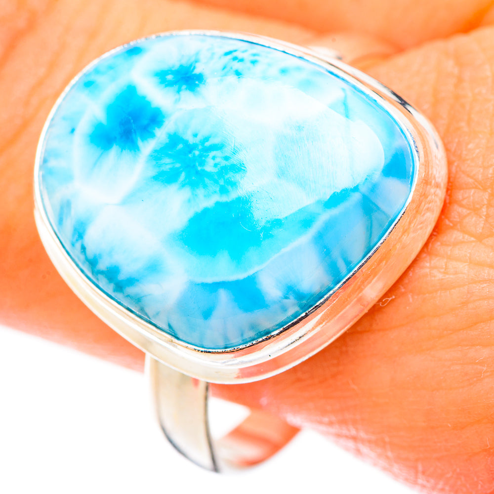 Larimar Rings handcrafted by Ana Silver Co - RING123953