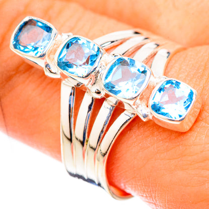 Swiss Blue Topaz Rings handcrafted by Ana Silver Co - RING123955