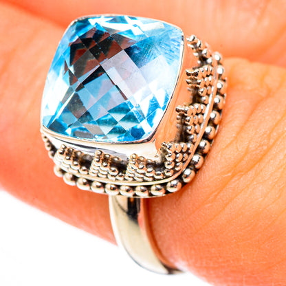 Swiss Blue Topaz Rings handcrafted by Ana Silver Co - RING123956