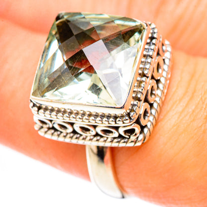 Green Amethyst Rings handcrafted by Ana Silver Co - RING123957