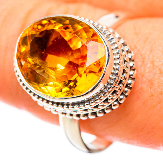 Mandarin Citrine Rings handcrafted by Ana Silver Co - RING123961