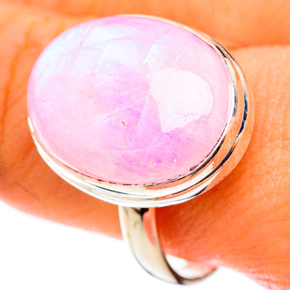 Pink Moonstone Rings handcrafted by Ana Silver Co - RING123963