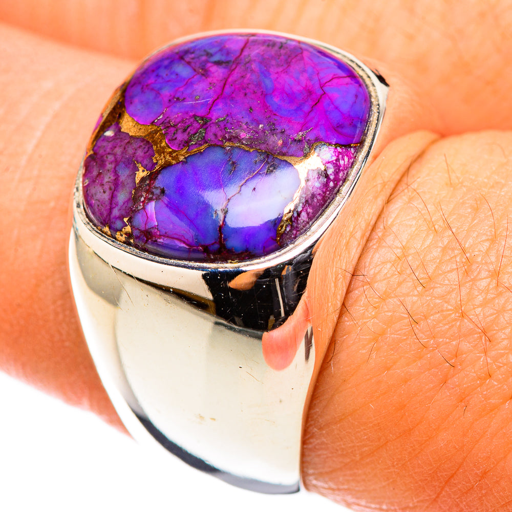 Purple Copper Composite Turquoise Rings handcrafted by Ana Silver Co - RING123967