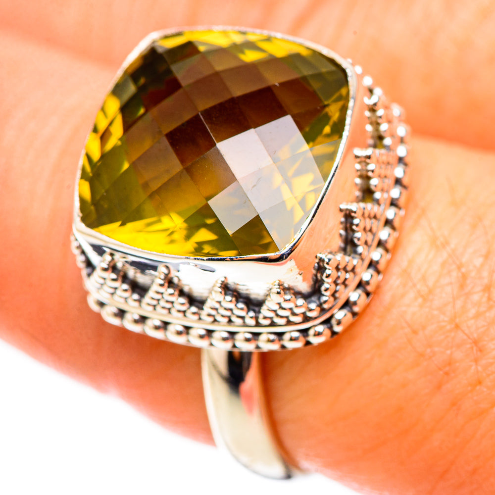 Green Fluorite Rings handcrafted by Ana Silver Co - RING123975