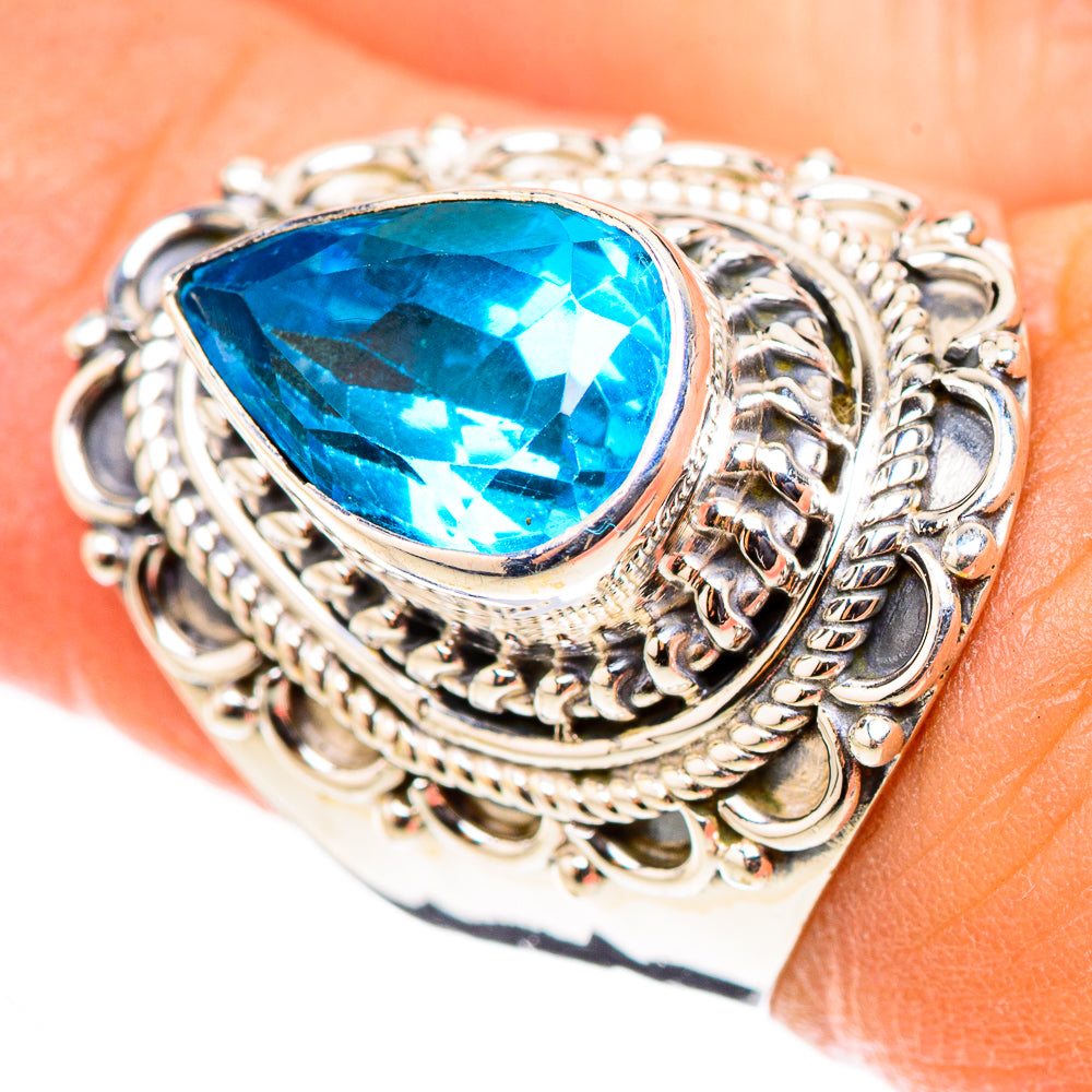 Swiss Blue Topaz Rings handcrafted by Ana Silver Co - RING123977
