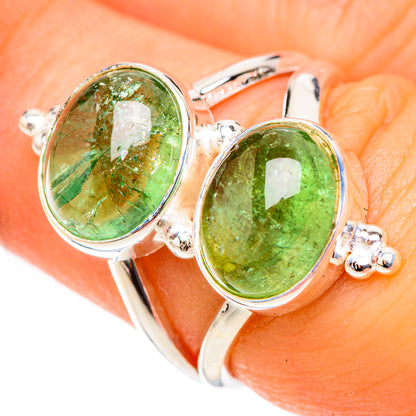 Green Tourmaline Rings handcrafted by Ana Silver Co - RING123984